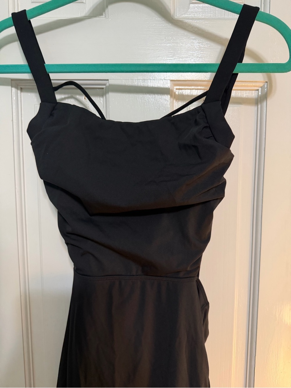 Small Halara Black Tie Back Square-Neck Dress, NWT, $25